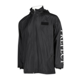 J837 made black wind jacket, elastic cuffs, zipper cap, 100% polyester, wind jacket manufacturer J837 made black wind jacket, elastic cuffs, zipper cap, 100% polyester, wind jacket manufacturer